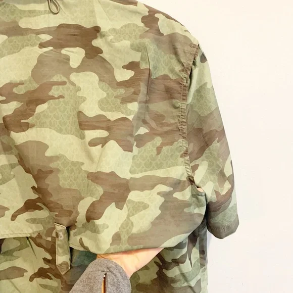 Mens Reel Legends green camo button down fishing shirt S - Picture 8 of 10